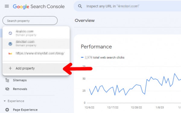 Search Console - Add property